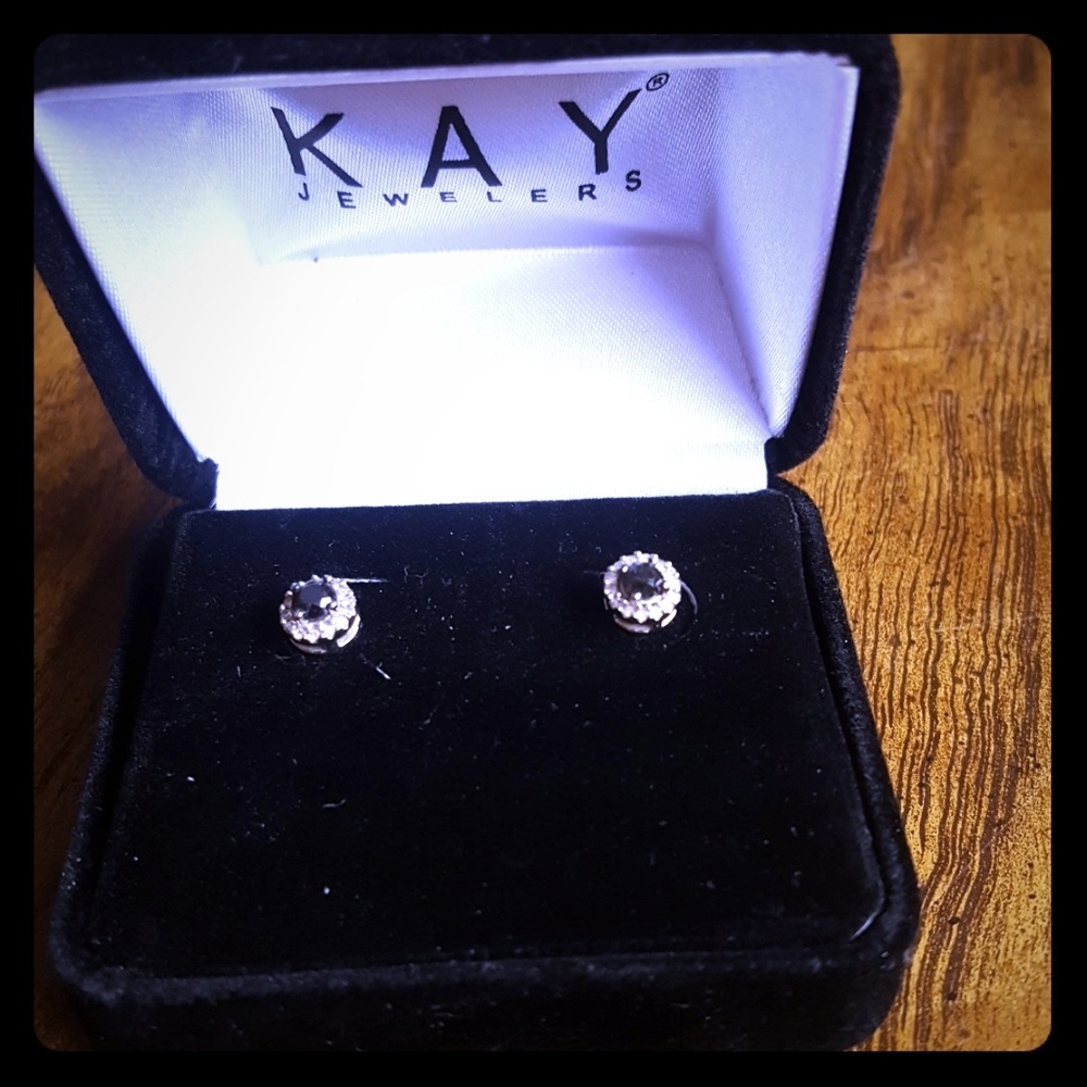 Black diamond earrings